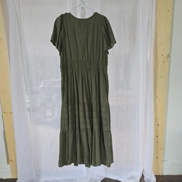 Anthropologie Olive Tiered Smocked-Waist Maxi Dress - Picture 4 of 6